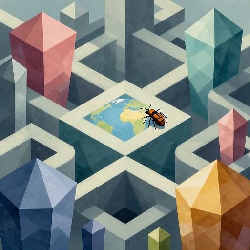 Surreal Bug-Eye View Crystal Worlds