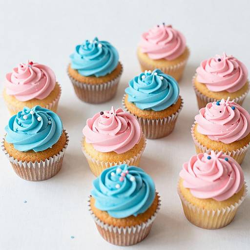 Blue and Pink Fantasy Cupcakes