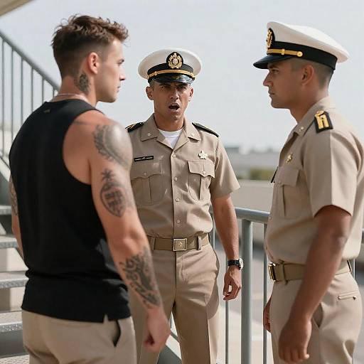 Tension on a Metal Staircase