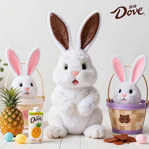 Cute Easter Bunnies with Healthy Treats