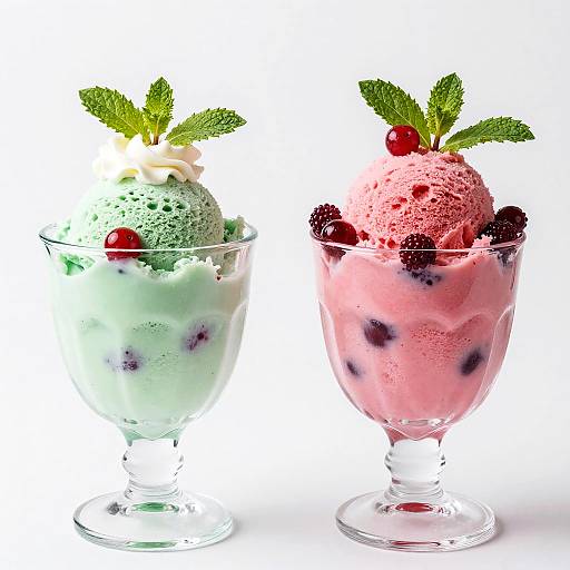 Vibrant Fruity Ice Cream Desserts