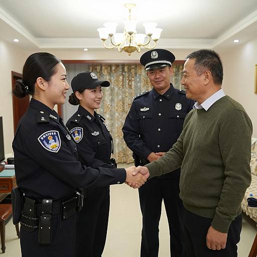 Friendly Living Room Interaction with Officers