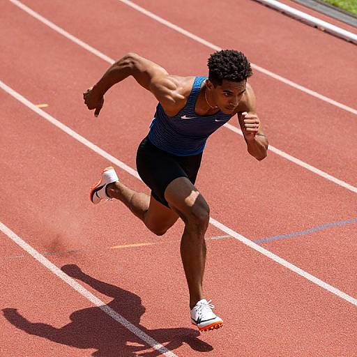 High Angle Athlete Sprinting Reference