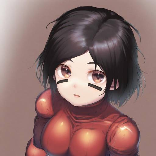 Illustration of Alita, battle angel alita in the style of Sakimori dan