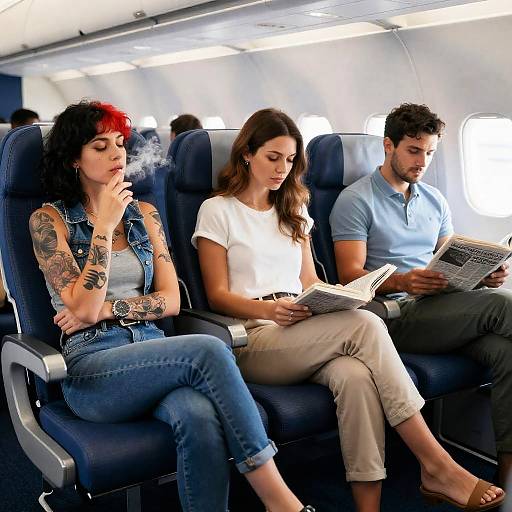 Travel Companions in Airplane Seats