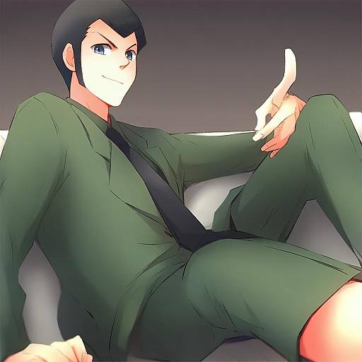 Illustration of Arsene lupin iii, lupin iii in the style of Azumi (myameco)