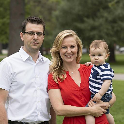 Happy Family Portrait in Park