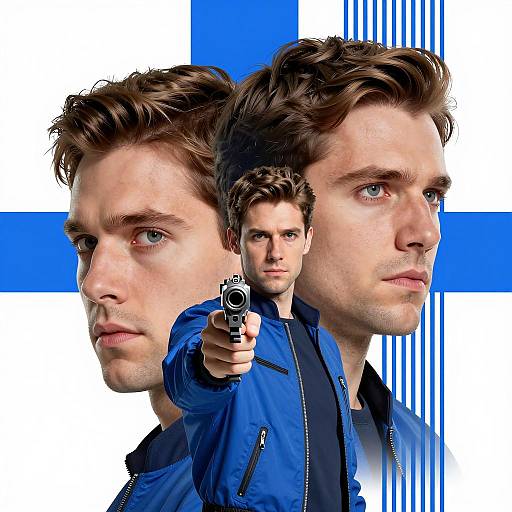 Intense Digital Collage of Men