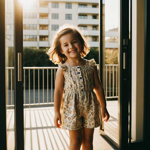 Playful Toddler Fashion in Golden Hour