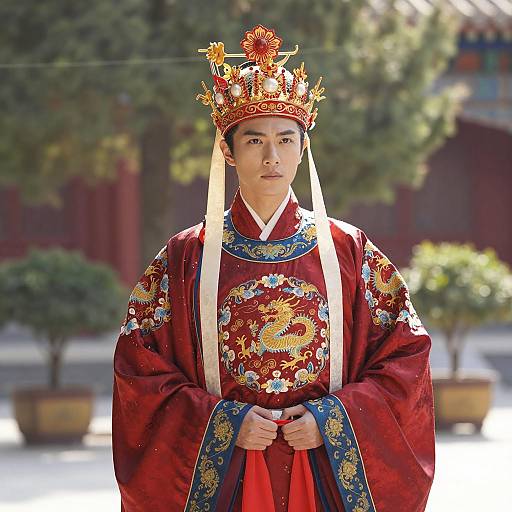 Traditional Chinese Court Robe Costume Portrait
