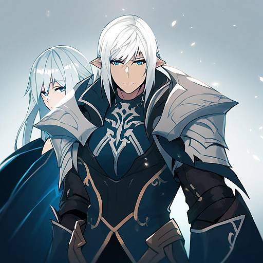 Illustration of Estinien varlineau, final fantasy in the style of Sub-res
