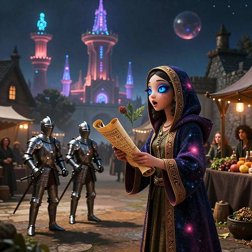 Bioluminescent Bazaar and Jousting Tension