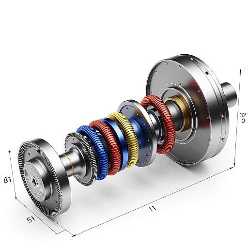 Tesla Motor Exploded View Diagram