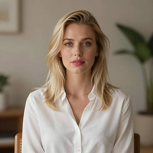 Elegant Portrait of a Blonde Woman