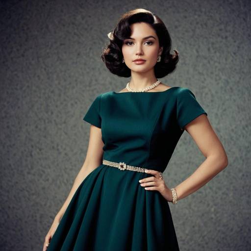 Vintage 1960s Italian Style Woman in Elegant Cocktail Dress