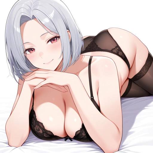 Chic Mature Woman in Elegant Pose Chic Mature Woman in Elegant Pose
