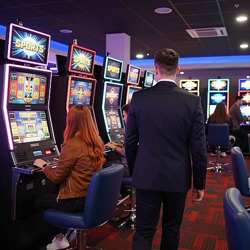 Vibrant Nightclub Casino Scene