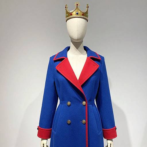 Mannequin in Blue Coat and Crown