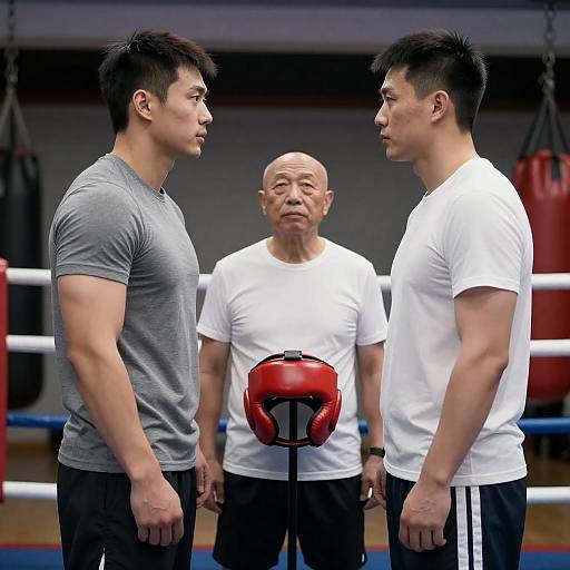 Boxing Gym Portrait of Three Men