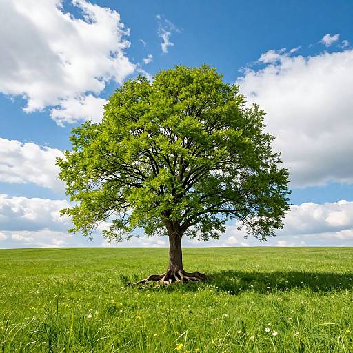 Serene Meadow with Solitary Tree