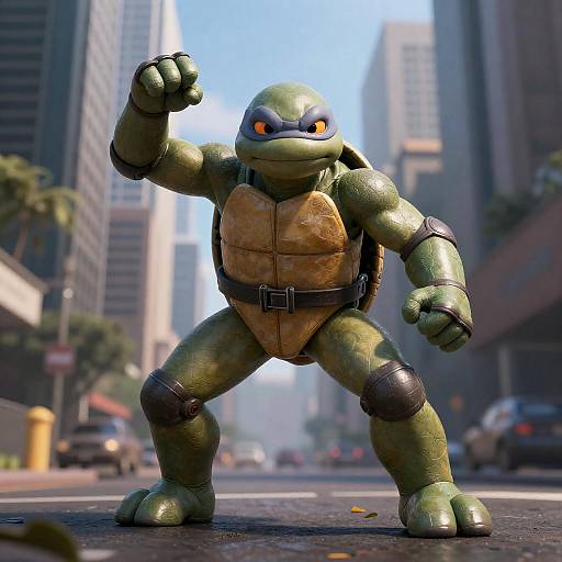 Cinematic Cyberpunk Mutant Turtle Cyborg