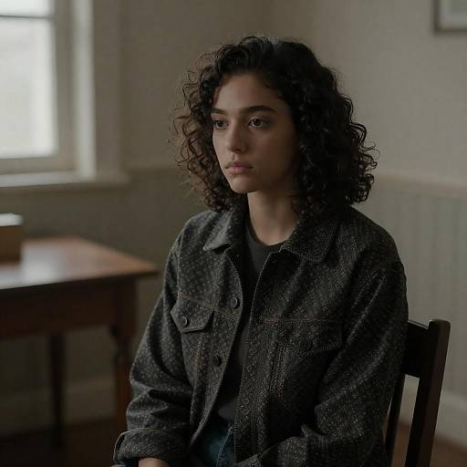 Candid Portrait in Dimly Lit Room