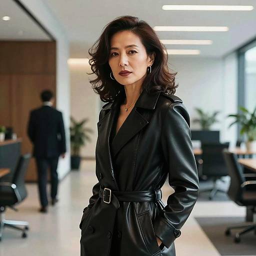 Modern Mullet on Woman in Office