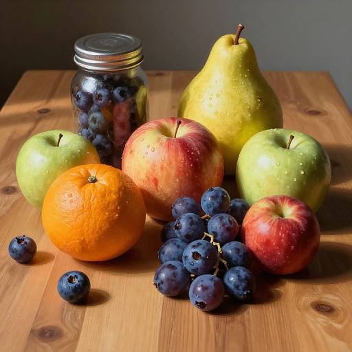 Hyper-Realistic Detailed Fruit Still Life