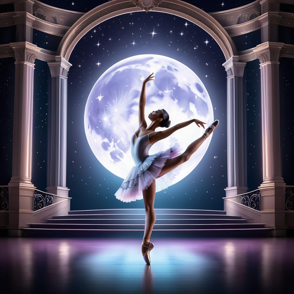 Moonlit Ballerina in Historic Theater