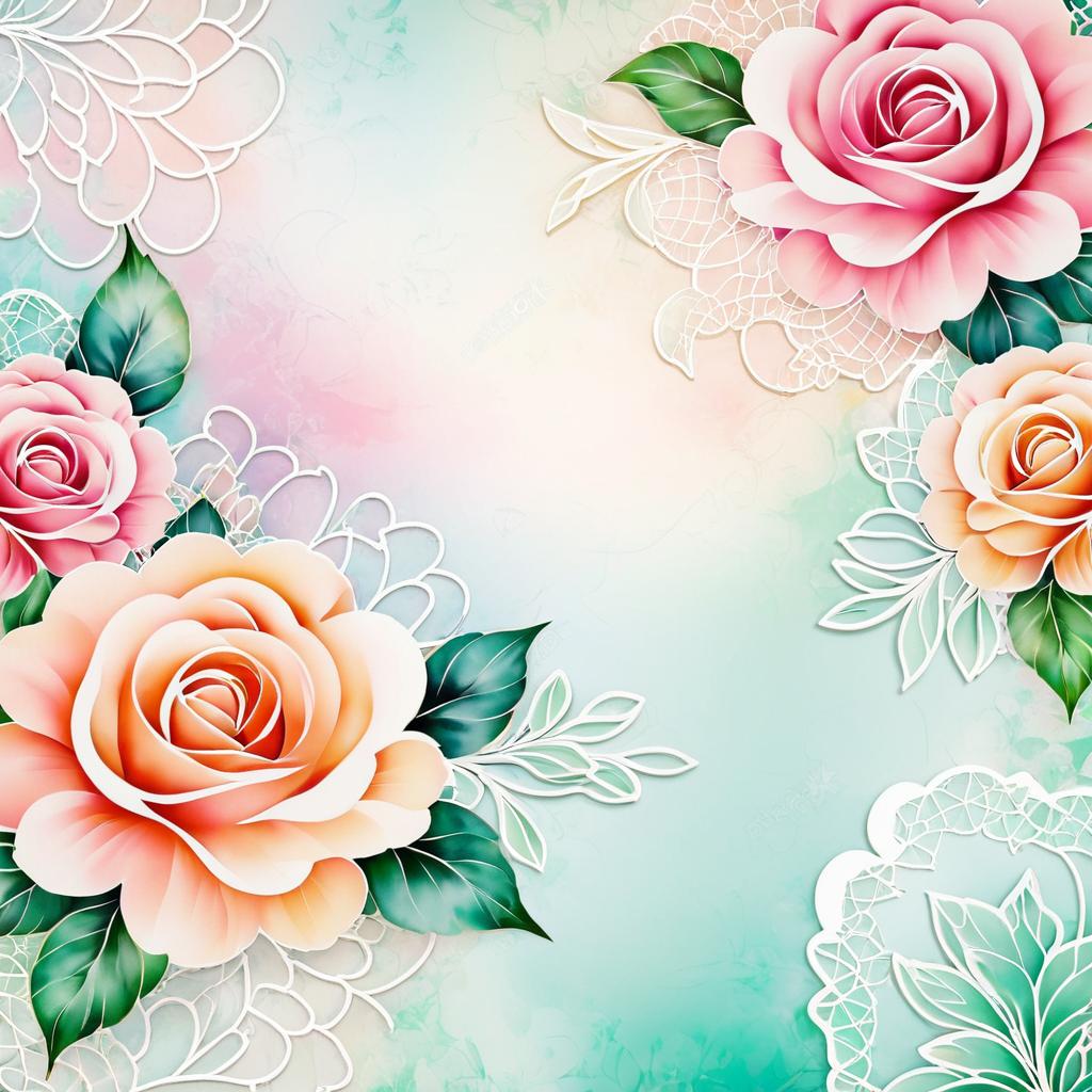 Vintage Floral Ketamine Abstract Background