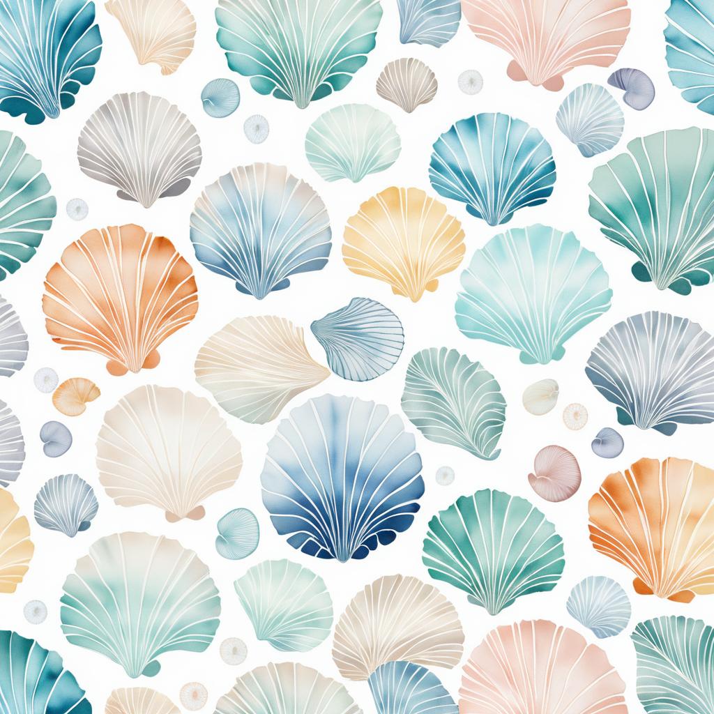 Soft Seashell Fabric Effect Art