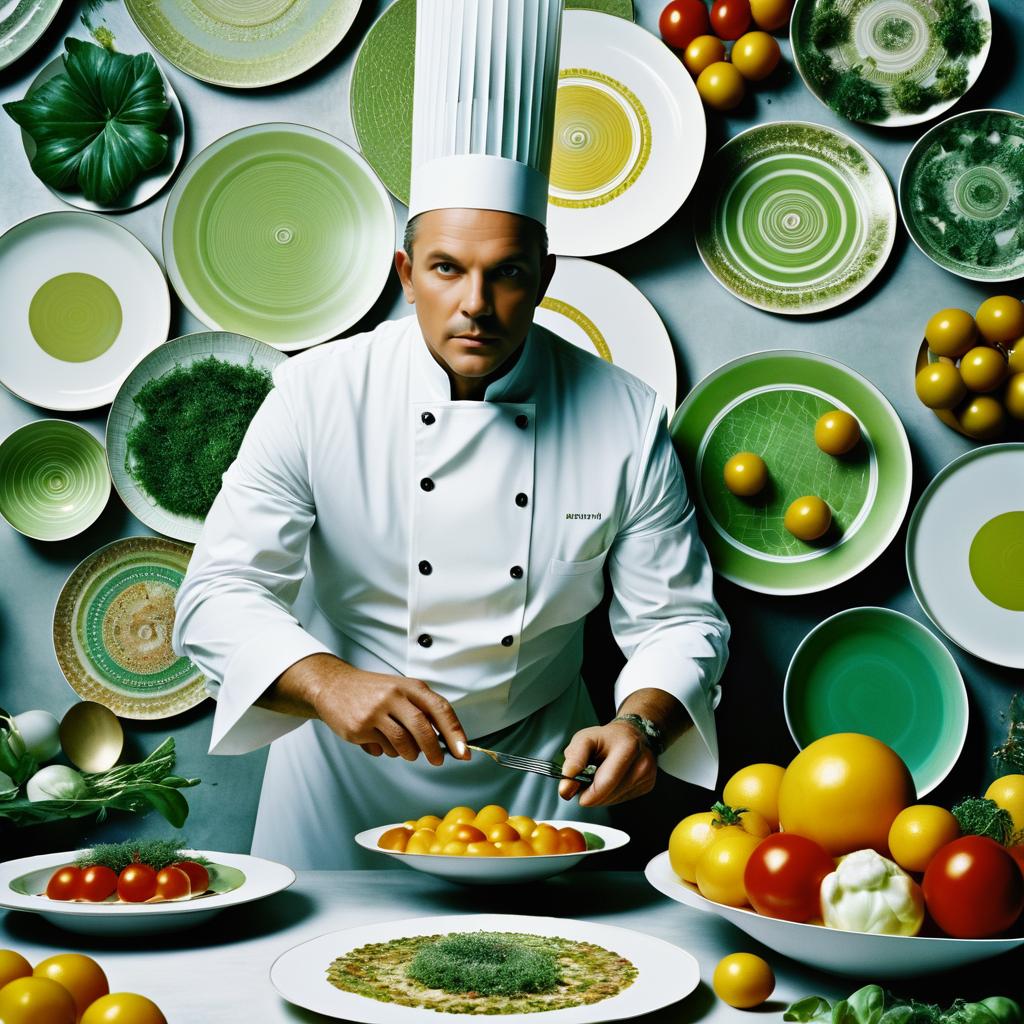 Charismatic Chef Portrait with Fresh Ingredients