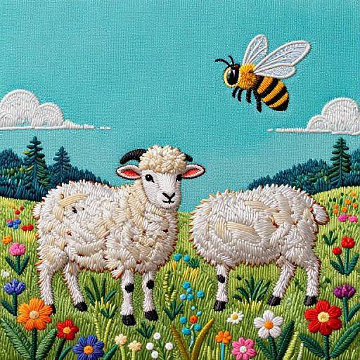 Amorphous Sheep and Bee-Wings Motif