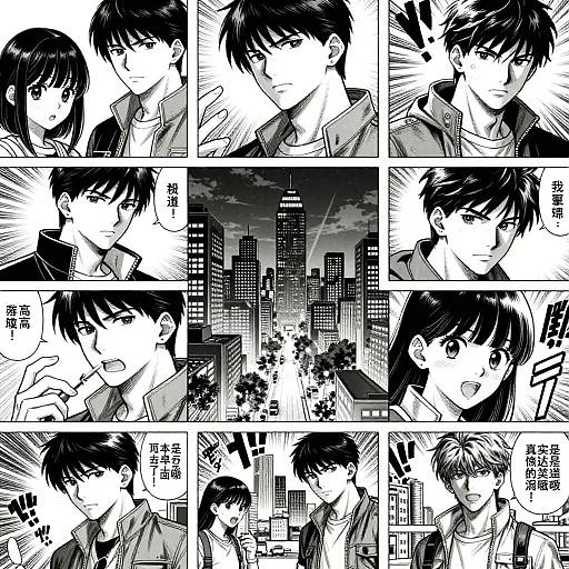 Cyberpunk Urban Manga Transformation