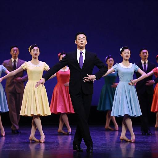 Dynamic Dance Performance Under Dramatic Lighting