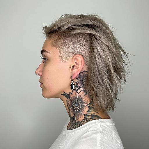 Profile of Tattooed Blonde Woman