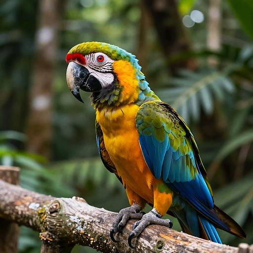 Vivid Tropical Macaw Portrait