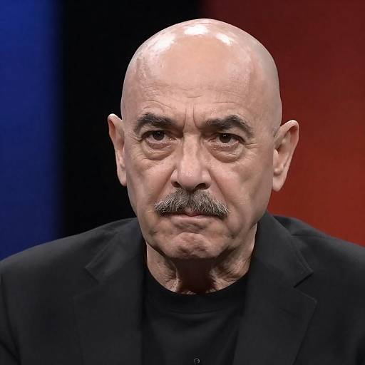 Dramatic Portrait of Bald Elderly Man