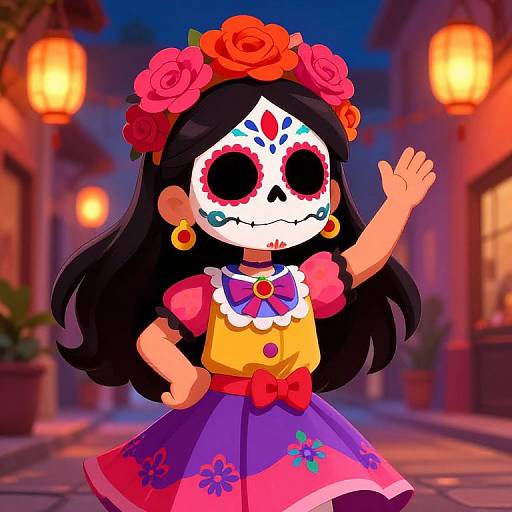 Dia de los Muertos Anime Girl