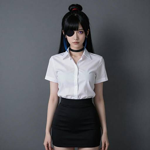 Backlit Night Portrait: Chignon Woman