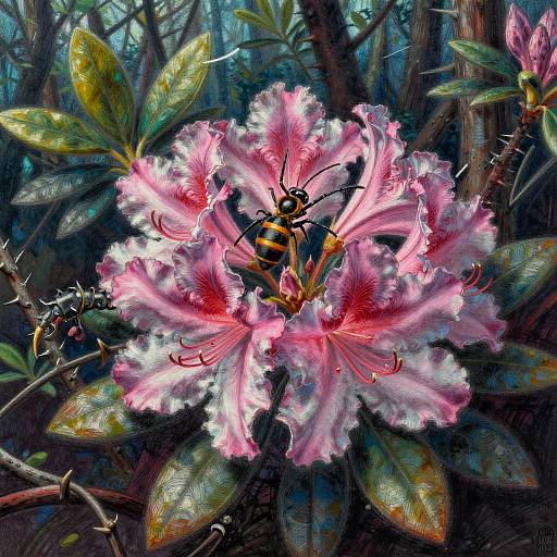 Fierce Floral and Animal Fusion Art