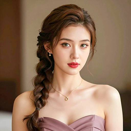 Elegant Side Pony Wedding Hairstyle Portrait