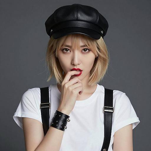 Edgy Portrait of Blonde Woman