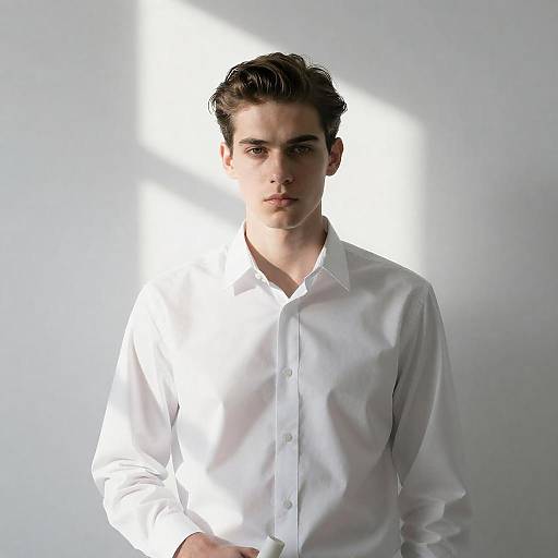 Minimal High-Contrast Portrait of Man