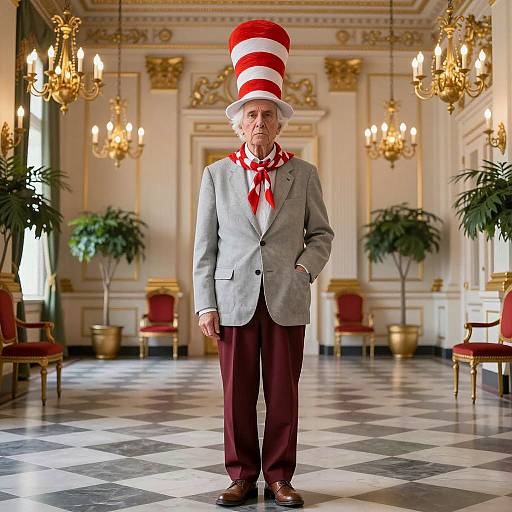 Elegant Seuss Max Costume in Ballroom