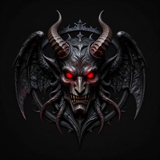Dark Intricate Satanic Devil Logo