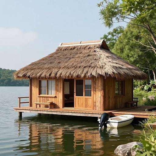 3D Rustic Lakeside Boathouse Airbnb