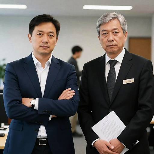 Serious Office Professionals in Business Attire