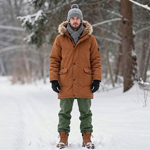 Photorealistic Winter Attire for Men
