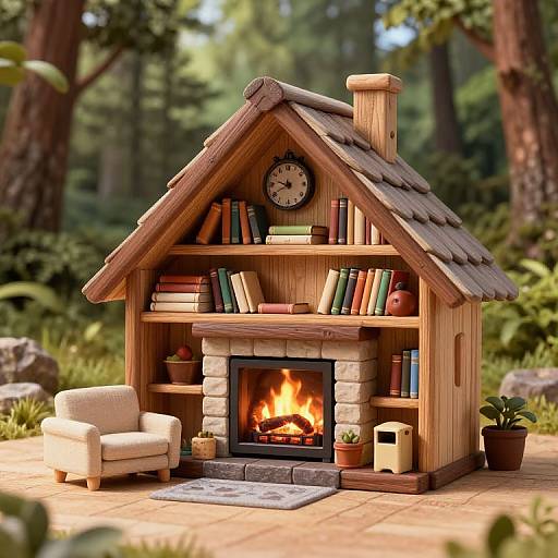 Kawaii Cozy Music Cabin Scene